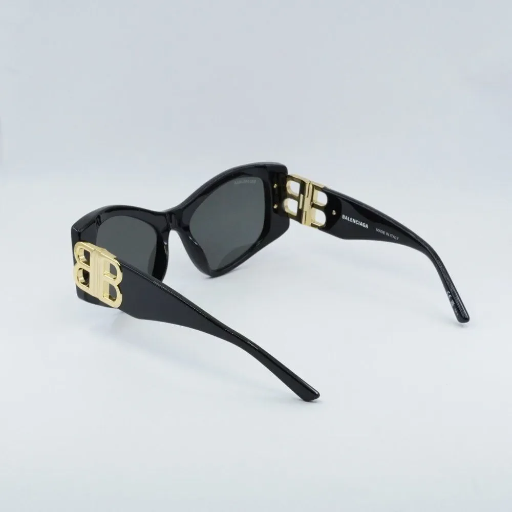 Final Sale! Balenciaga BB0287S 001 Black / Grey Cat Eye Sunglasses